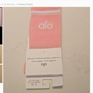 ALO Yoga Pink Crew Socks